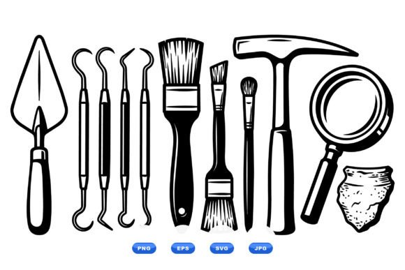 Archaeology Tools Vector Clipart: A Versatile Visual Resource