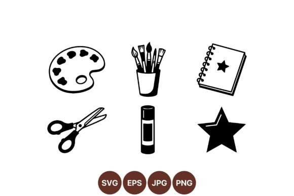 Art Supplies Icon Clipart Set: A Versatile Toolkit for Visual Communication