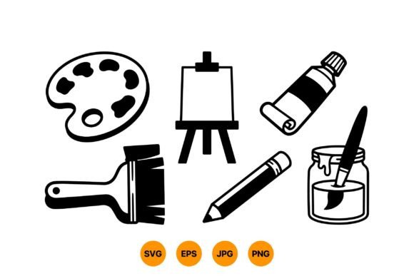 Artist Tools SVG Clipart Pack: A Versatile Design Resource for Creative Professionals