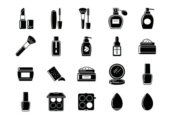 Black and White Makeup Products Cosmetic: A Versatile Design Resource for Creatives and Entrepreneurs