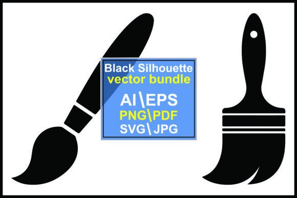 Black Paintbrushes on White Background: Essential Vector Assets for Modern Design Workflows