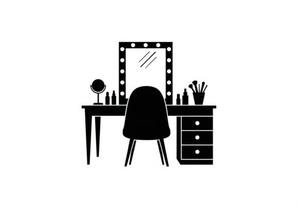 Black White Vanity Chair Makeup Mirror: A Stylish and Functional Addition to Your Beauty Routine