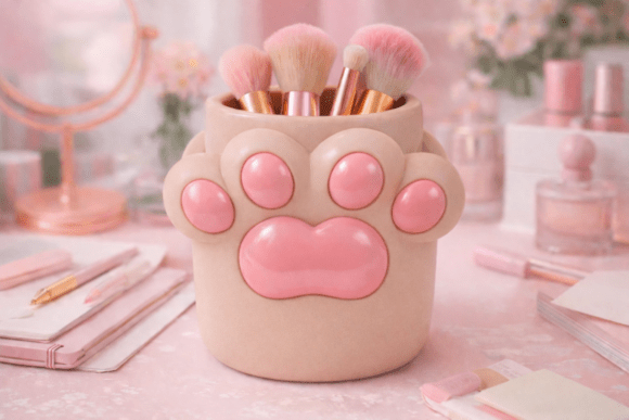 Bringing Kawaii Charm to Your Vanity with a Paw Makeup Brush Holder STL