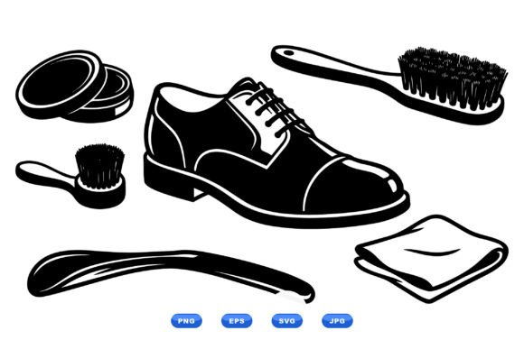 Classic Shoe Care Clipart: Timeless Visuals for Practical Use