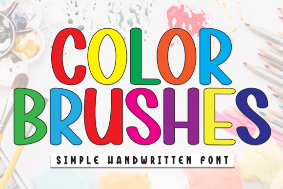 Color Brushes: Vibrant Handwritten Font Design