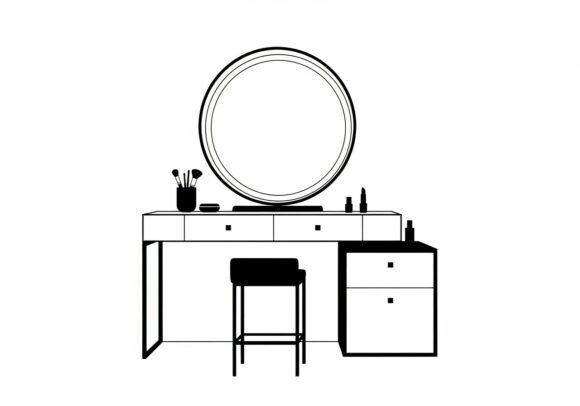Elevating Beauty Routines with Black and White Mirror Makeup Beauty and Stylish Vanity Sets
