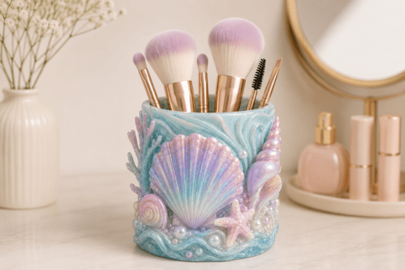 Evaluating the Ocean Seashell Makeup Brush Holder for Vanity Organization and Decor