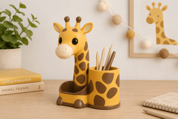 Giraffe Pen Holder STL: Evaluating Design, Utility, and Print Viability