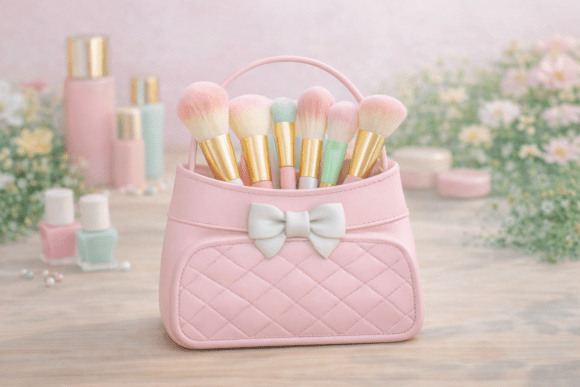 Handbag Makeup Brush Holder STL for 3D Printing