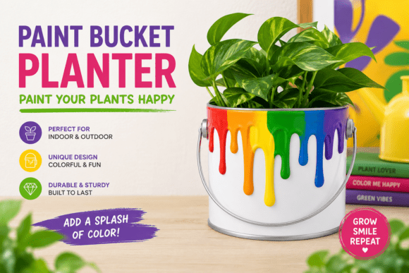 Paint Bucket Planter: A Functional 3D Print for Creative Spaces