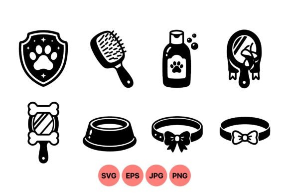 Pet Grooming Essentials Icons: A Practical Resource for Designers and Pet Industry Professionals