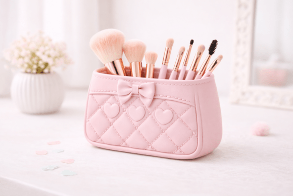 Quilted Makeup Brush Holder STL Design Guide