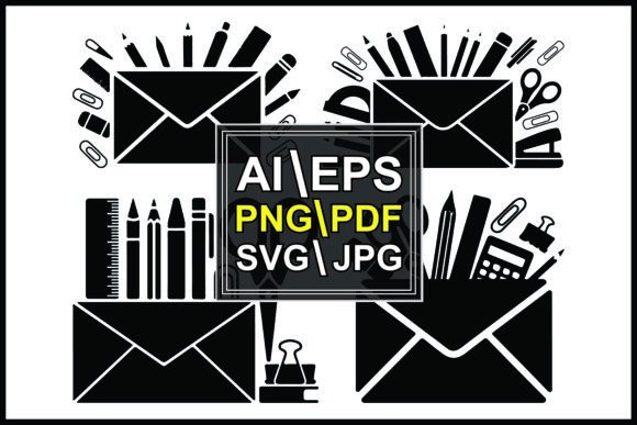 Silhouettes Envelopes Office Supplies: A Versatile Design Asset