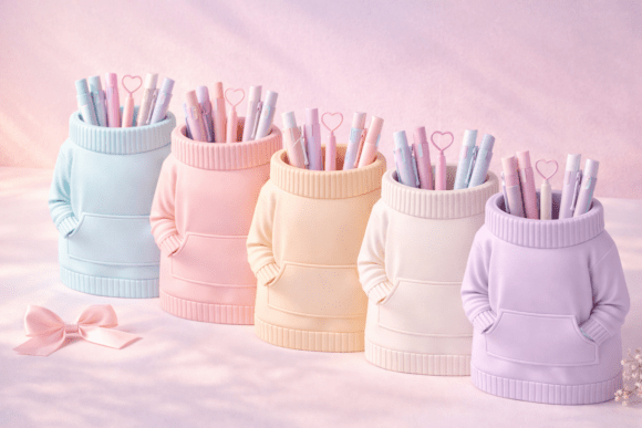 Sweater Pen Holder STL: Cozy Desk Organizer